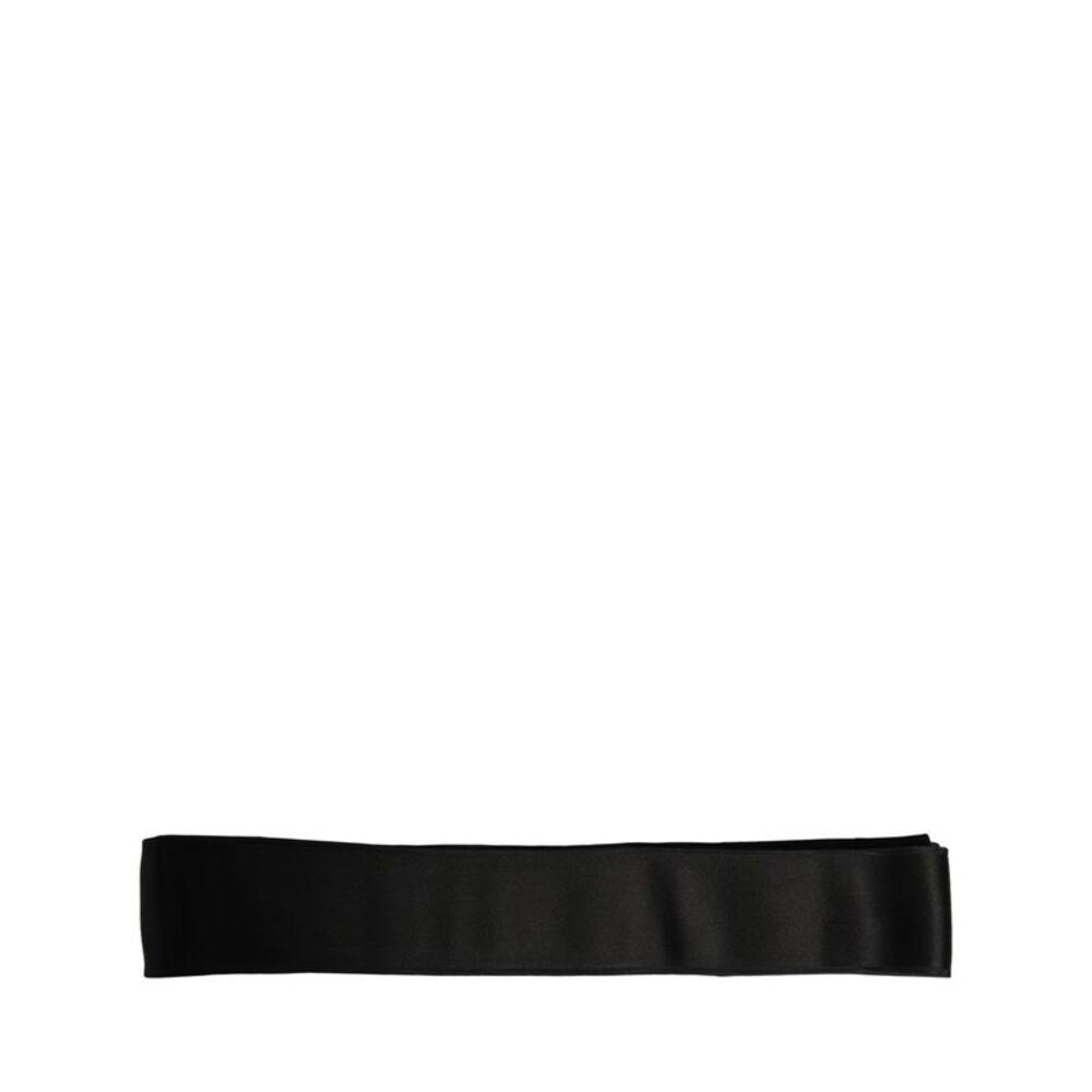 Dolce & Gabbana Black Satin Silk Wide Band Waist Cintura Women's Belt